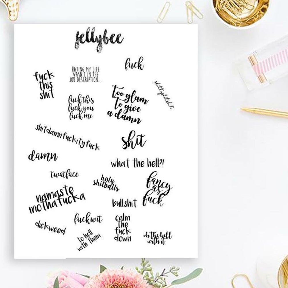 Swear Word Planner Stickers