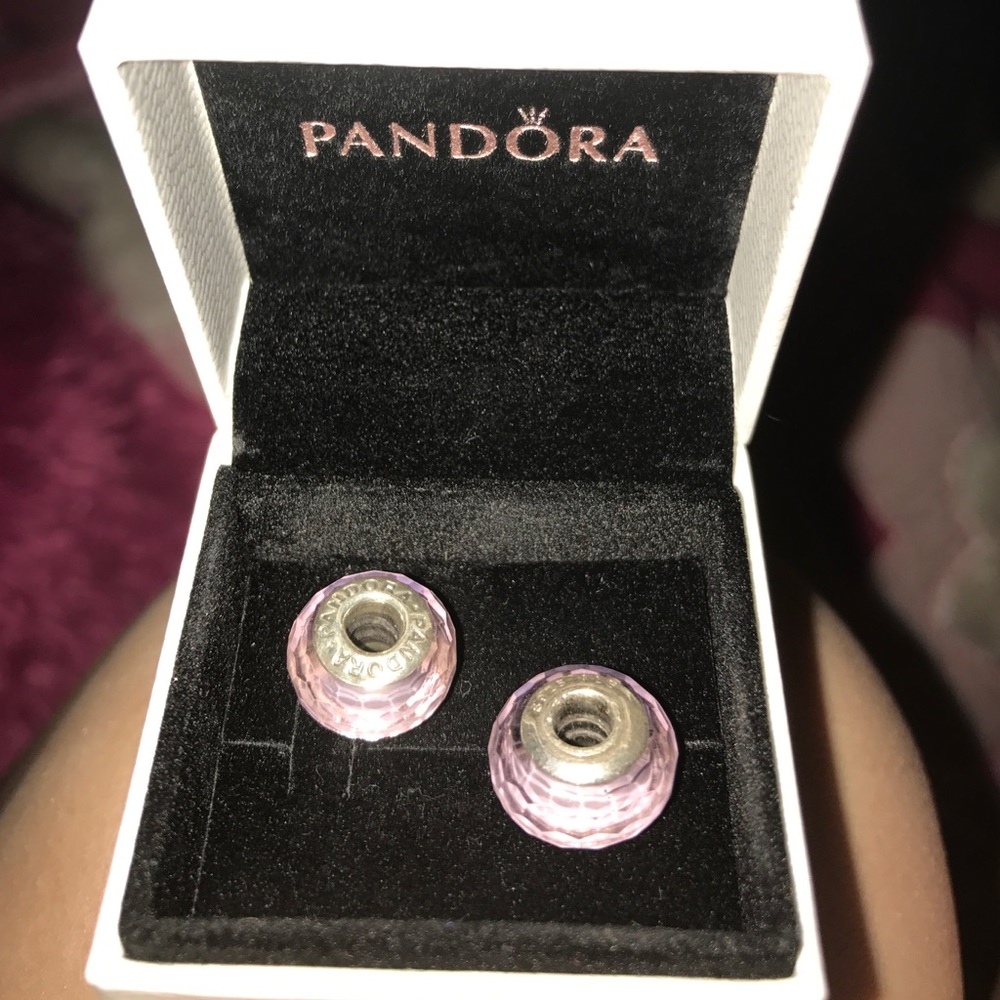 Pale Pink crystal pandora charms