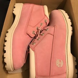 Pink Timberland boots