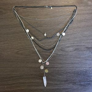Free People MultiChain rosary in silver