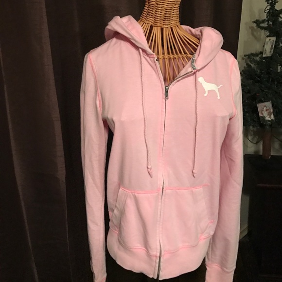 PINK Victoria's Secret Tops - Pink zip up hoodie