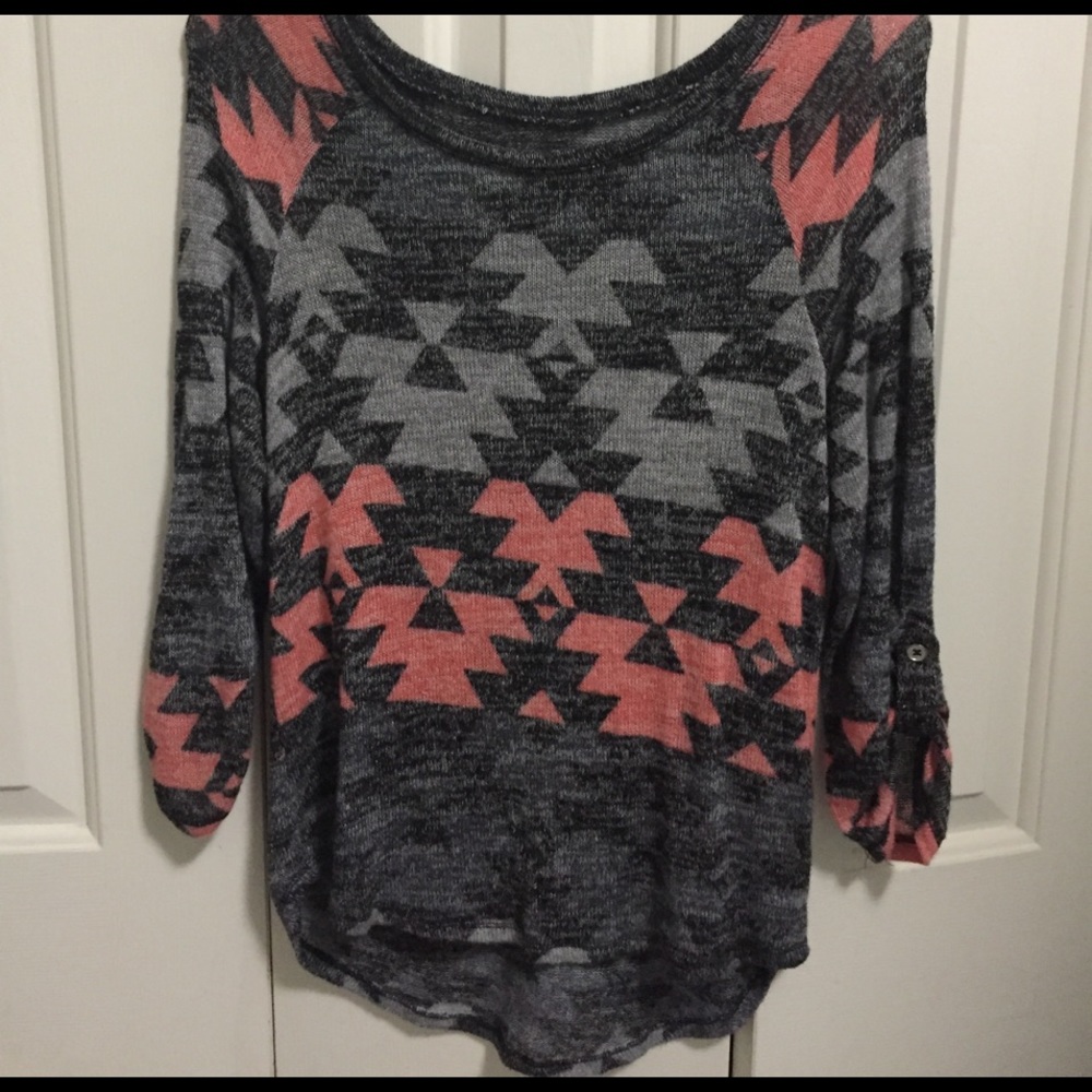 Pink and Grey Sweater