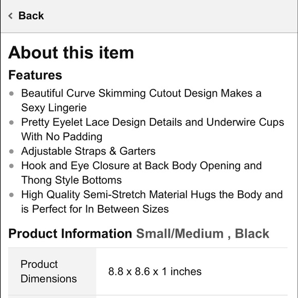 Back In Stock! Plus & Regular Size Lace Teddy - Picture 3 of 3