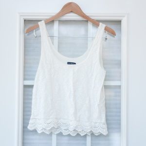 American Eagle Lace Front Crop Top