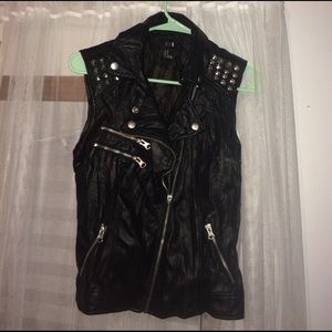Faux Leather Vest