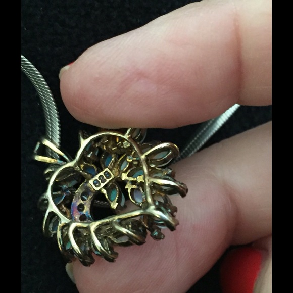 Vintage Opal Heart Pendant Host Pick - Picture 3 of 8