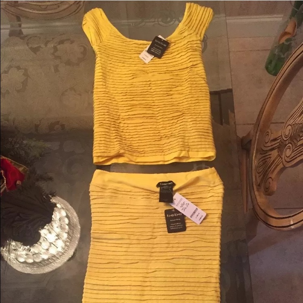Bebe top and skirt