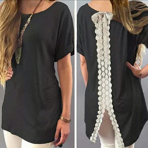 NEW Crochet Lace Back Detail Tunic - Picture 4 of 5