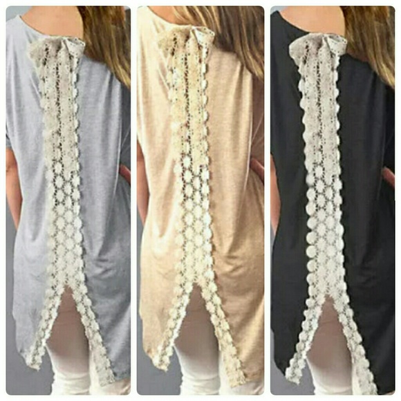 NEW Crochet Lace Back Detail Tunic - Picture 3 of 5