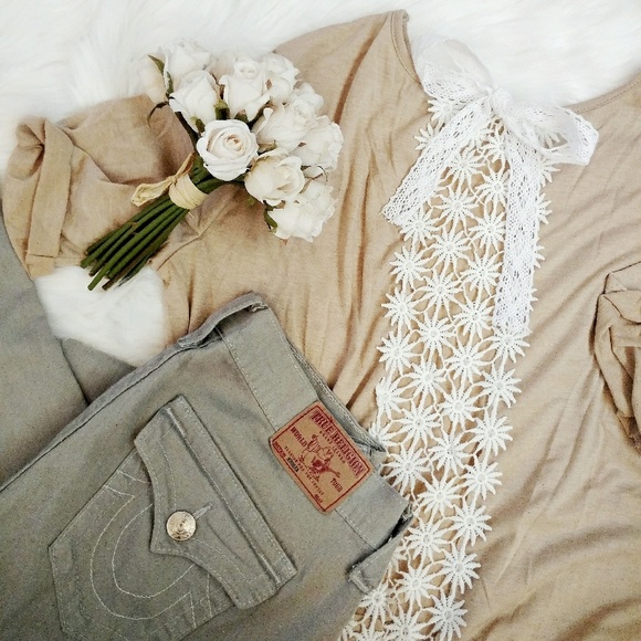 Tops - NEW Crochet Lace Back Detail Tunic