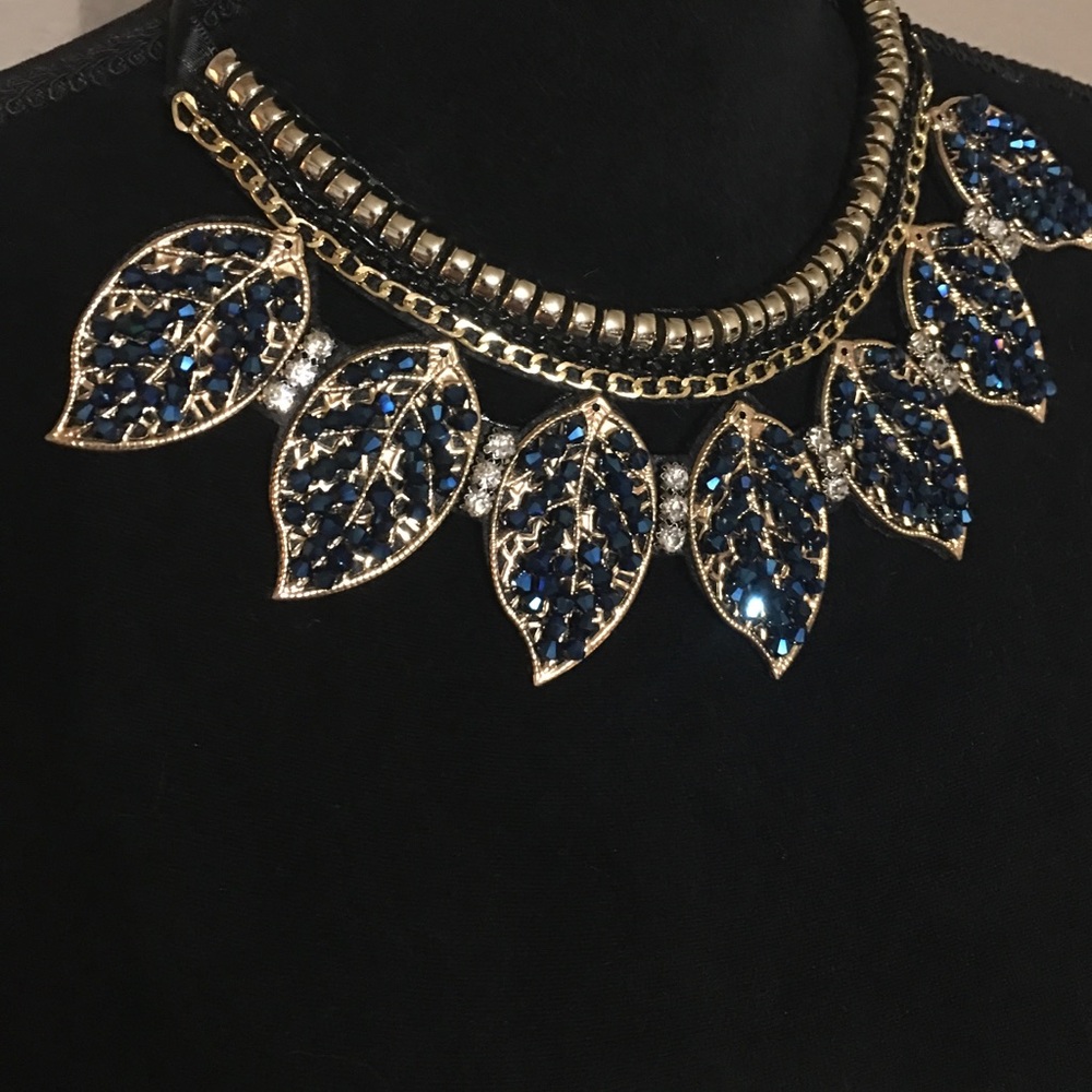 Whimsical Bib Necklace Satin Tie.