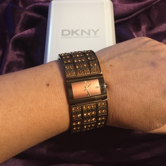 DKNY watch w/bling main image 4