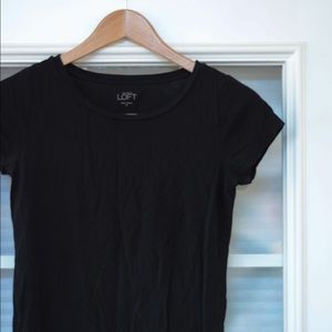 Ann Taylor LOFT Black T-Shirt