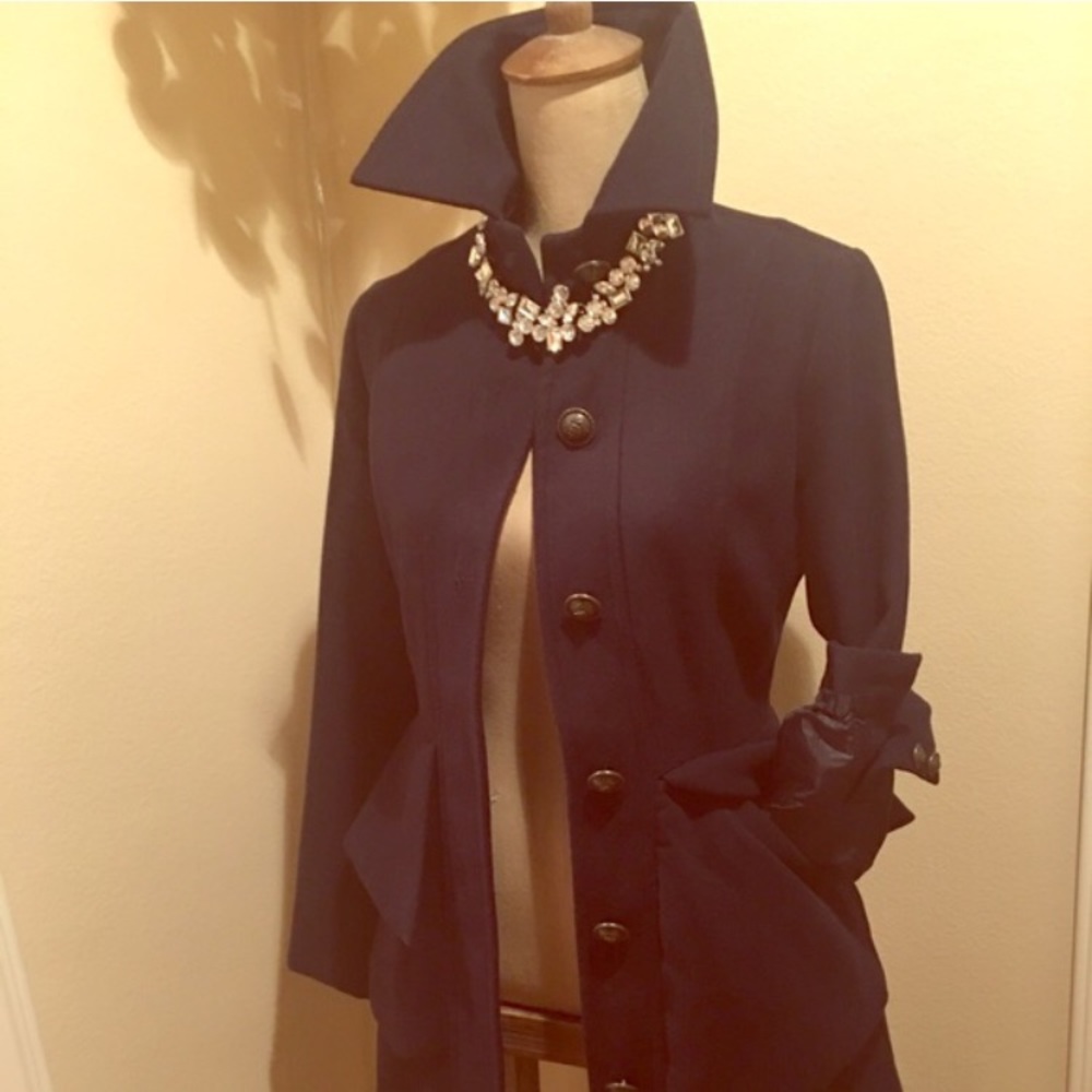 Navy blue BB Dakota size small military coat