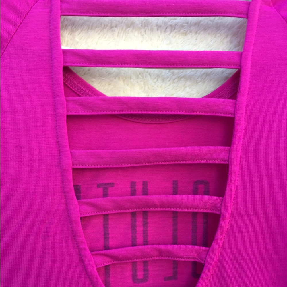 "ABSolutely Perfect" Workout Strappy Back Tee - Picture 3 of 4