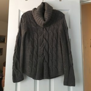 100% Cashmere Saks Fifth Avenue Grey Turtleneck