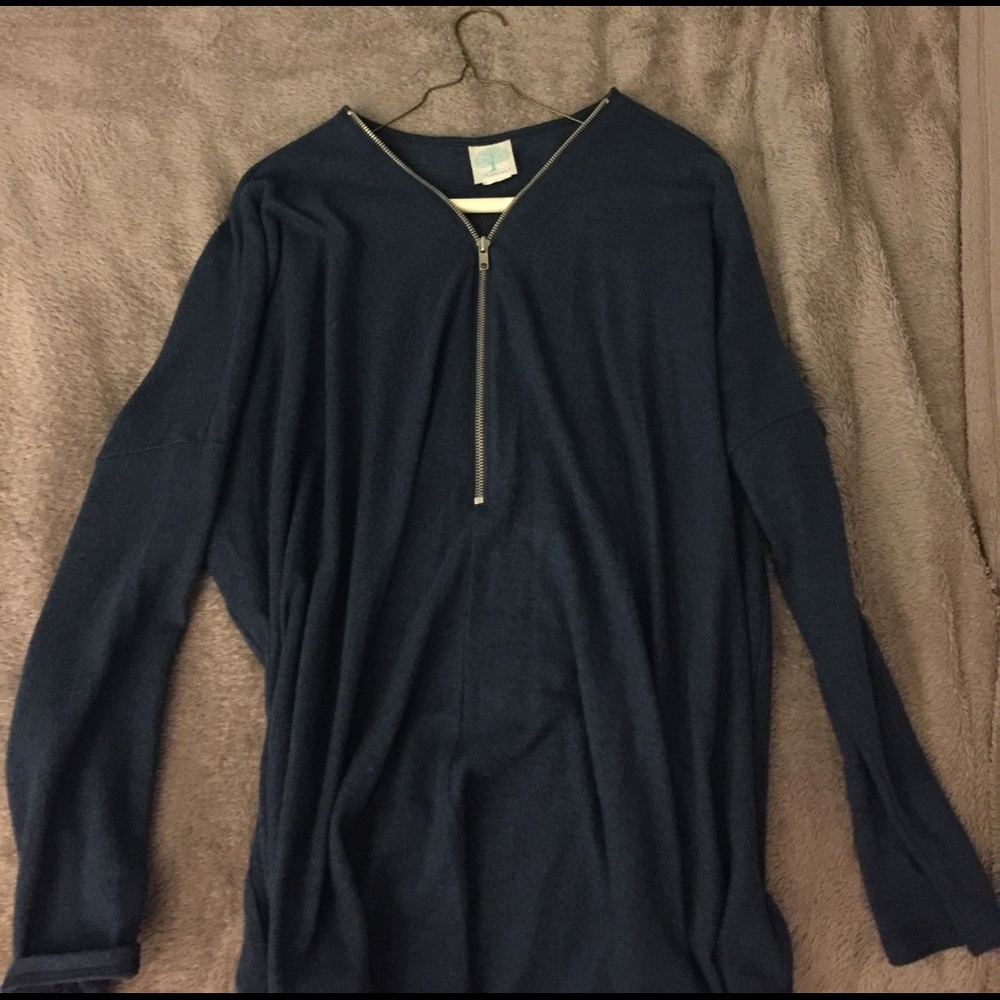 Zip up oversized sweater