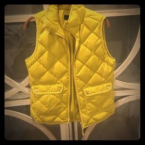 JCrew yellow puffer vest