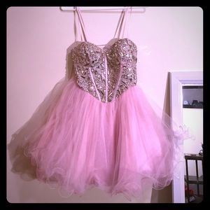 Blush light pink Prom dress. Short.
