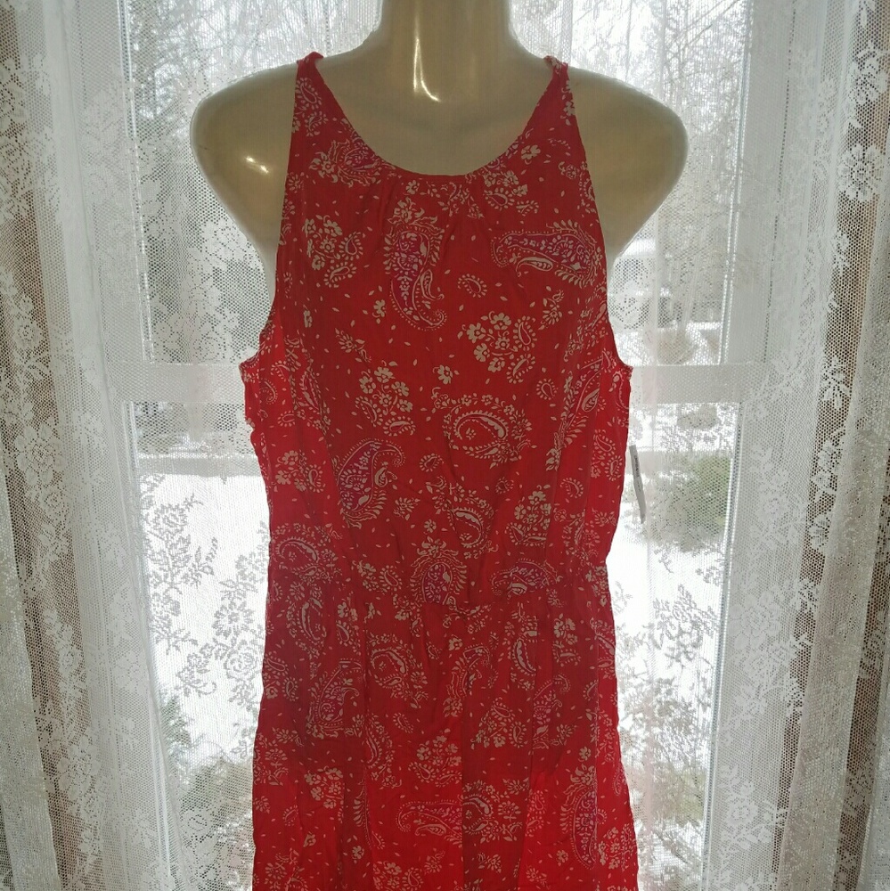 Old Navy Red Sleeveless Dress