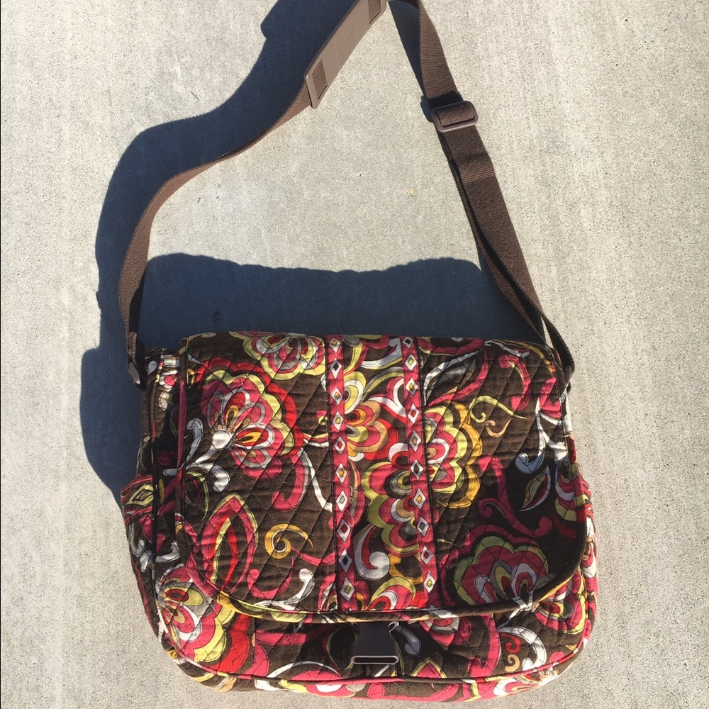 Paisley Vera Bradley soft laptop shoulder bag