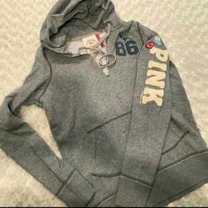 Rare Pink Vs hoodie sweatshirt Size S