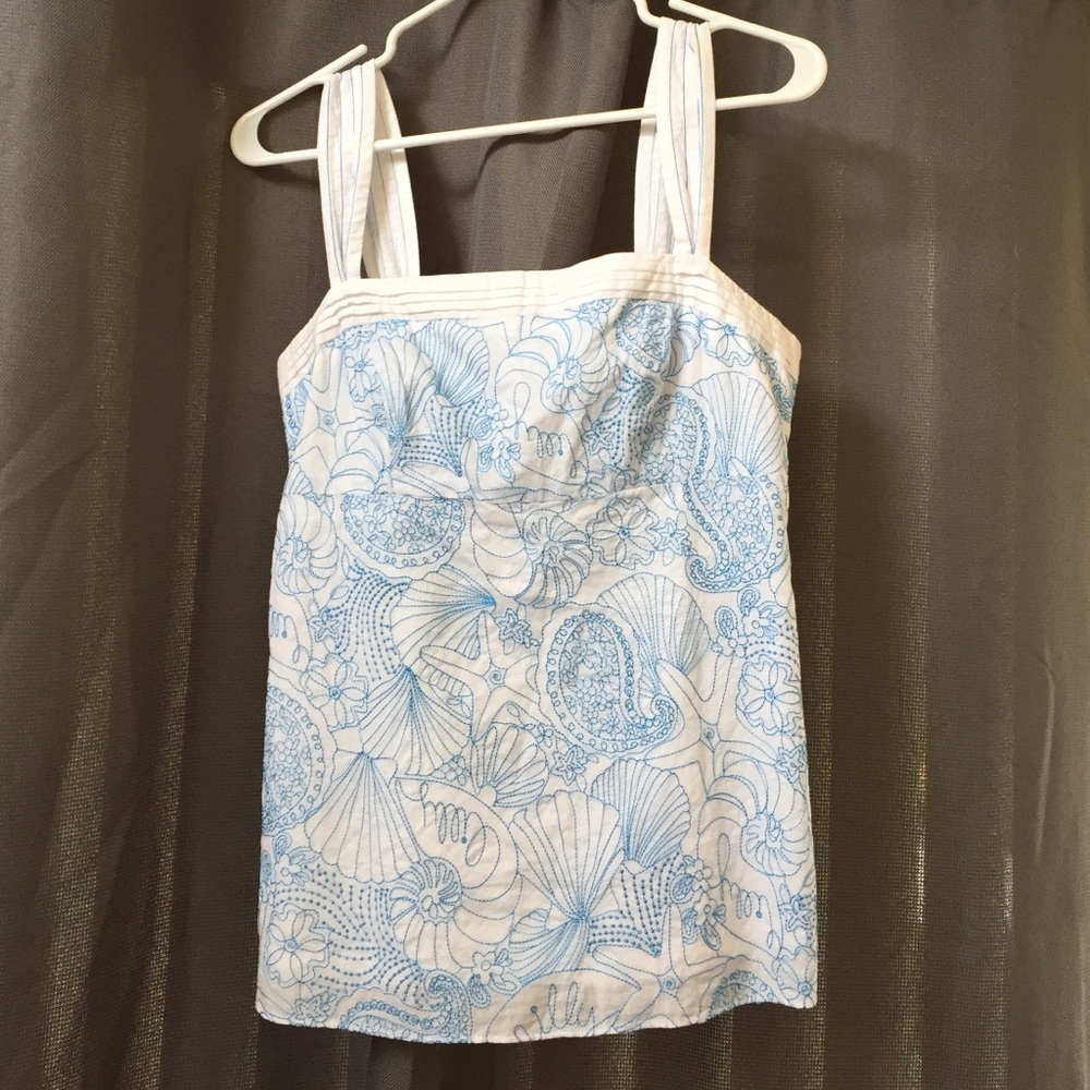 Lilly Pulitzer Cotton Embroidered Tank