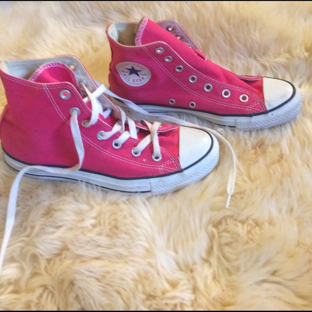 Magenta Pink Hi-Top Converse