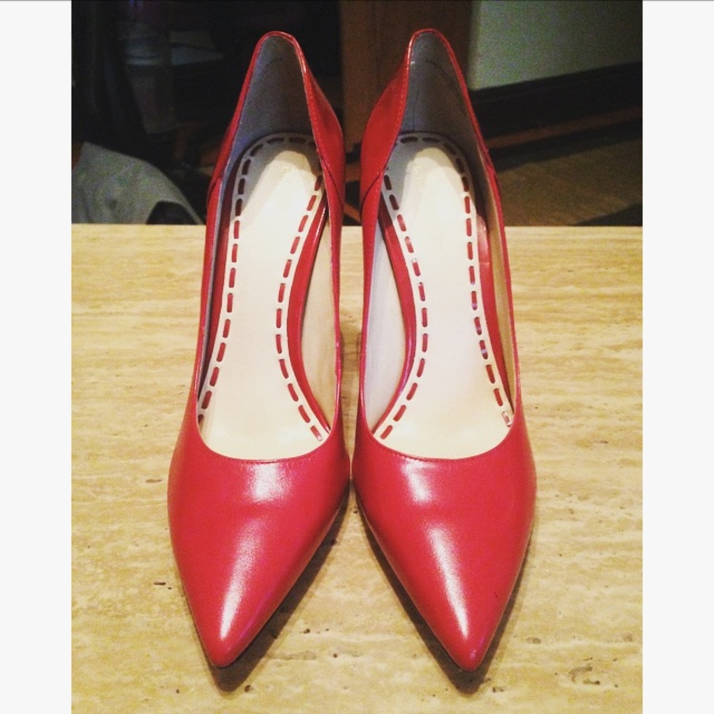 Red point toe shoes