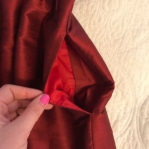 eshakti Dresses - Red Full Skirt Dress eshakti Dresses - Red Full Skirt Dress