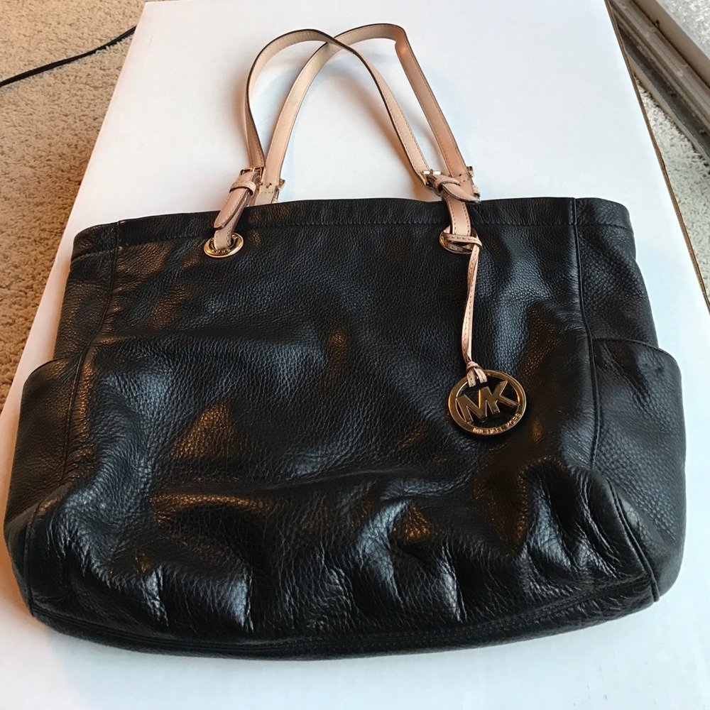 Black leather Michael Kors Handbag