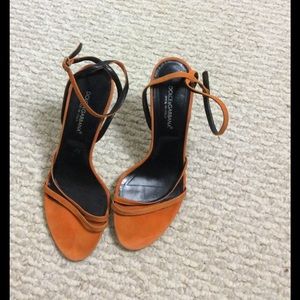 Orange Suede Dolce&Gabbana Stilettos sz 7