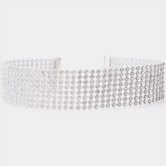 Wide 25mm Rhinestone Choker - Picture 2 of 5