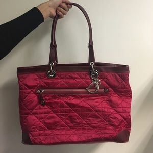 Pink Quilted Christian Dior Laptop Bag