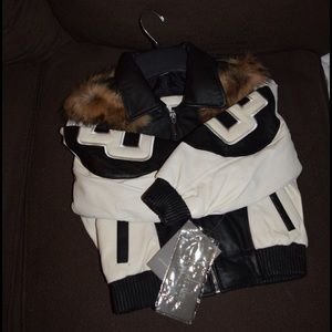 Kids leather 8 ball jacket