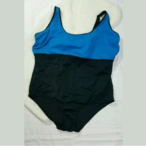 SWIM 365 Plus SIZE 28W  BLACK & BLUE BATHING SUIT
