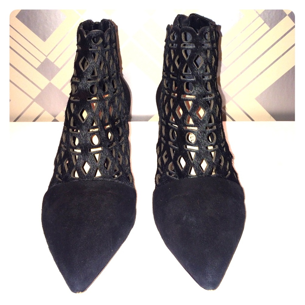 Loeffler Randall Rashida Suede & Calf Hair Bootie