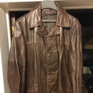 Men's Dark Brown Vintage Leather Coat Men's Dark Brown Vintage Leather Coat