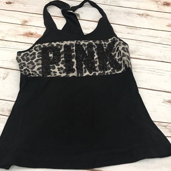PINK Victoria's Secret Tops - Victoria's Secret Pink leopard bling tank top