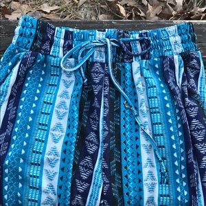 Different color blues jogger pants