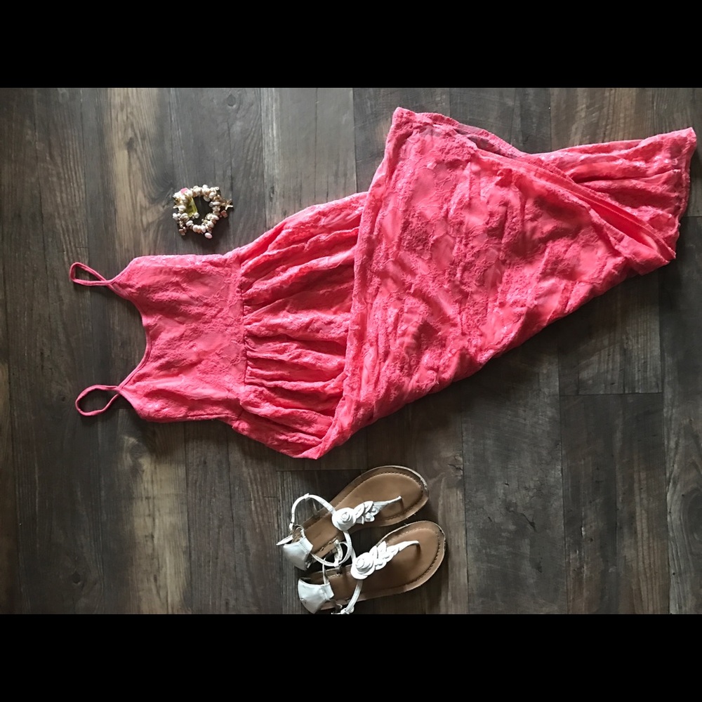 Pink/Peach Spaghetti Straps Dress