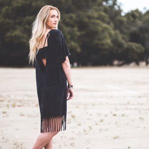 Black fringe dress