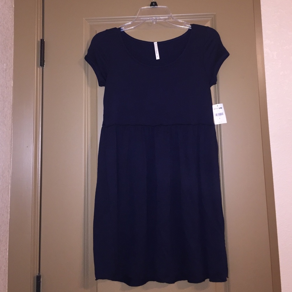 Navy  t shirt dress with waistline