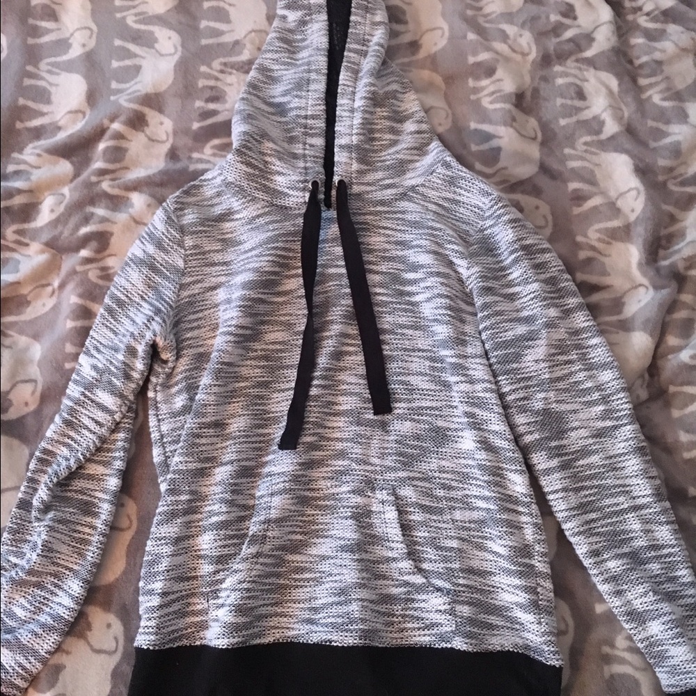 black and white hoodie