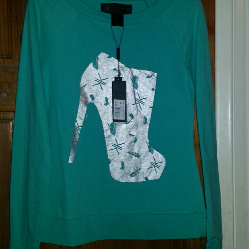 NWT Kardashian Kollection HEEL Crew Sweatshirt XS
