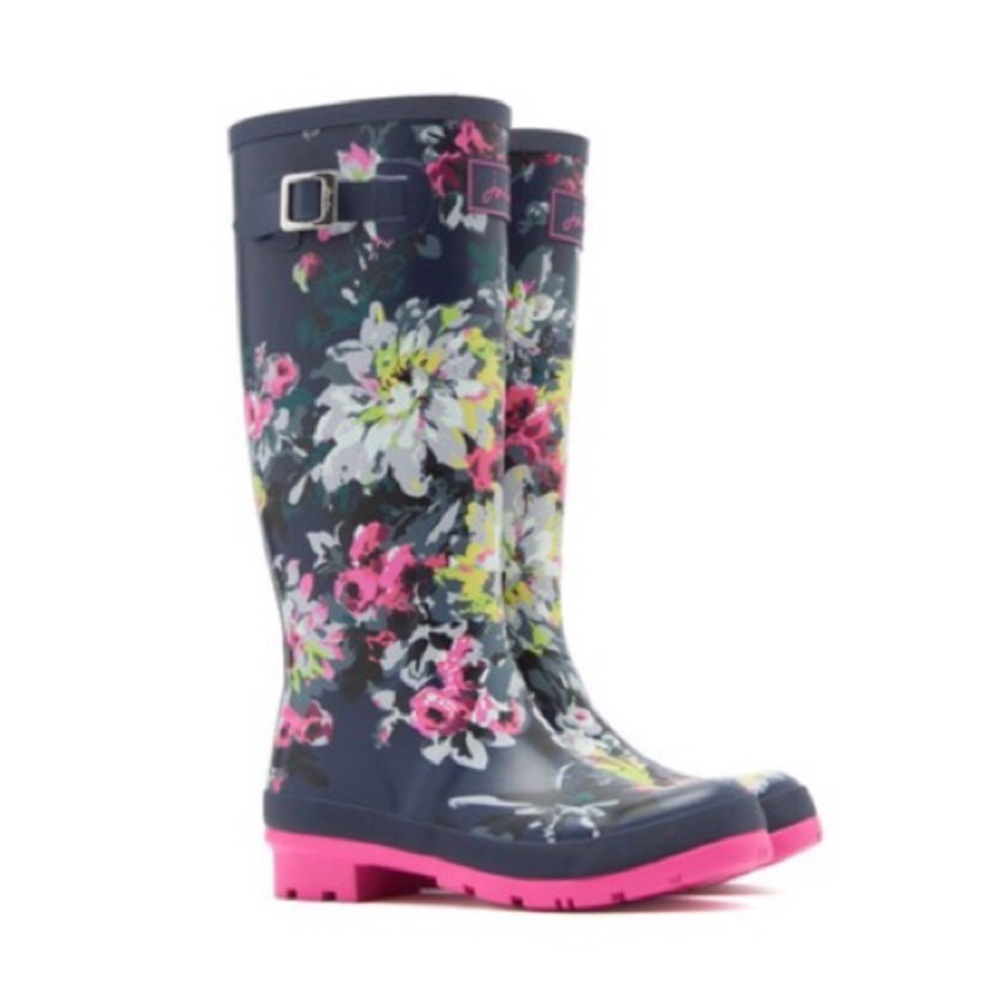 Joules Floral buckle rain boots