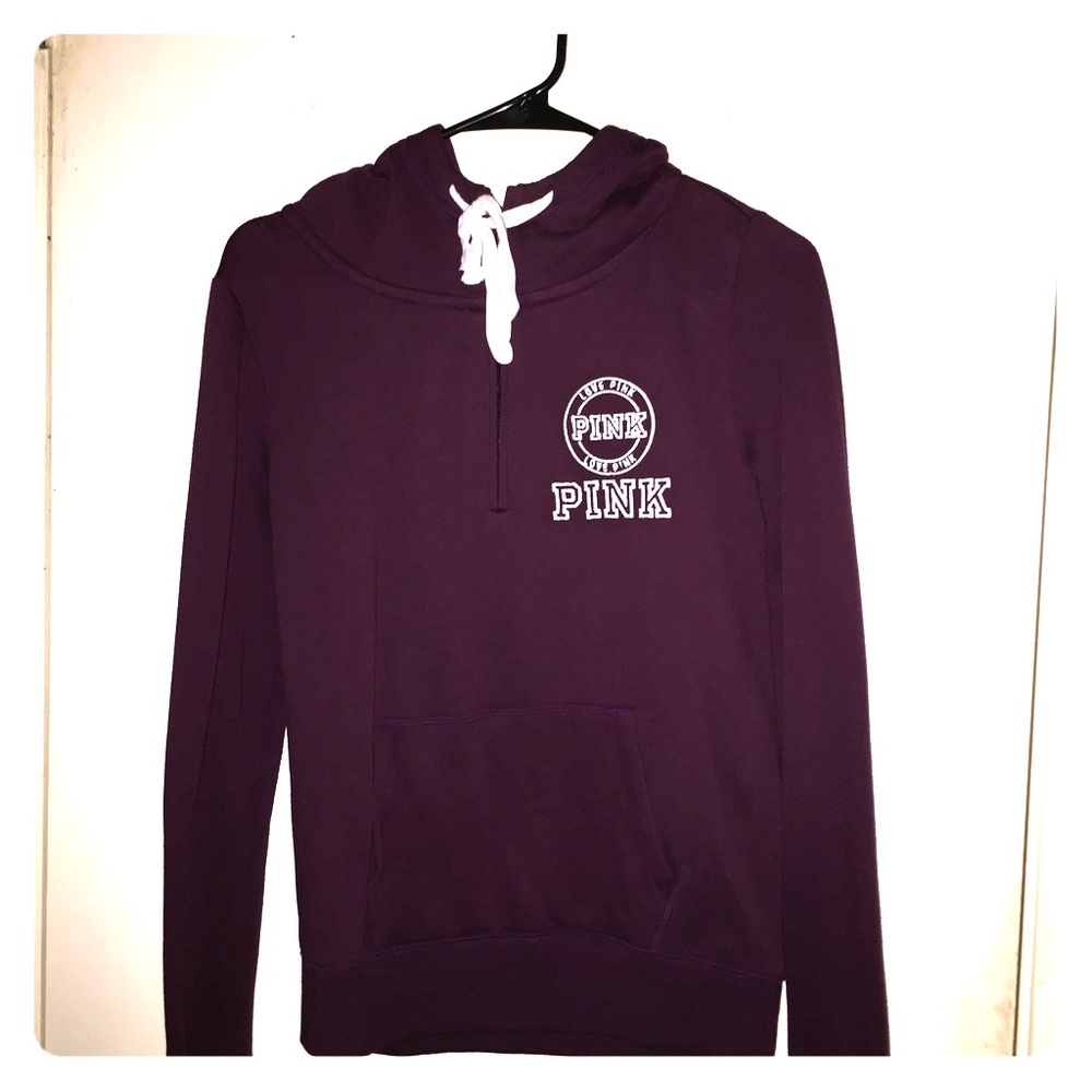 Pink Victoria secret hoodie in color maroon