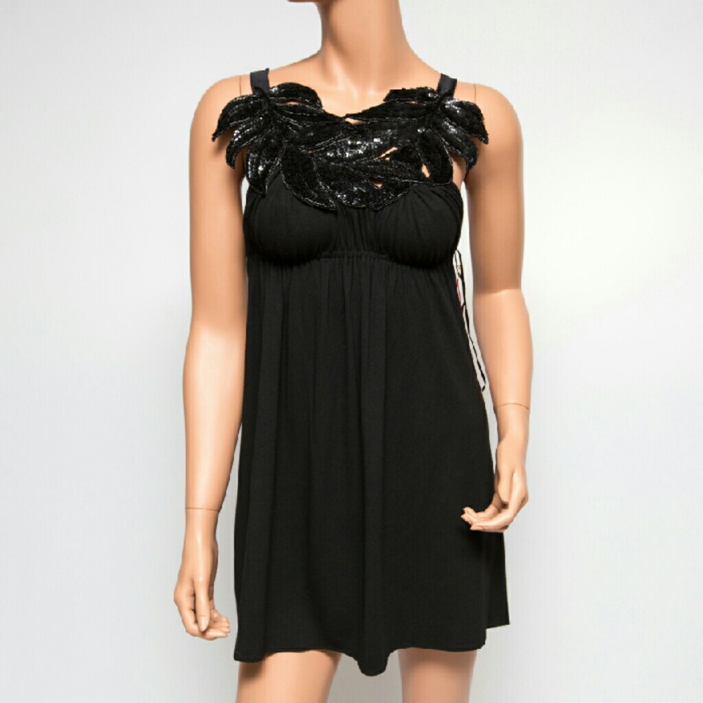 Ingwa Melero Black Sequined Cleo Dress