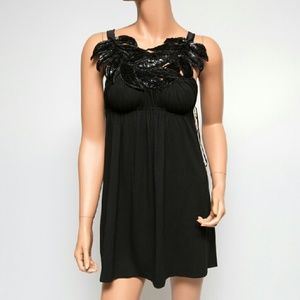 Ingwa Melero Black Sequined Cleo Dress
