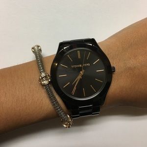 Michael Kors Watch Black & Gold